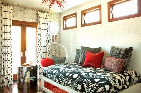 Teen-room-girls-nápady-červeno-čierne