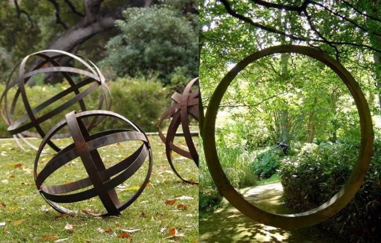 hravé formy záhradných sôch z cortenovej ocele corten-steel-garden-use-garden-sculptures-art-otdoot-circle