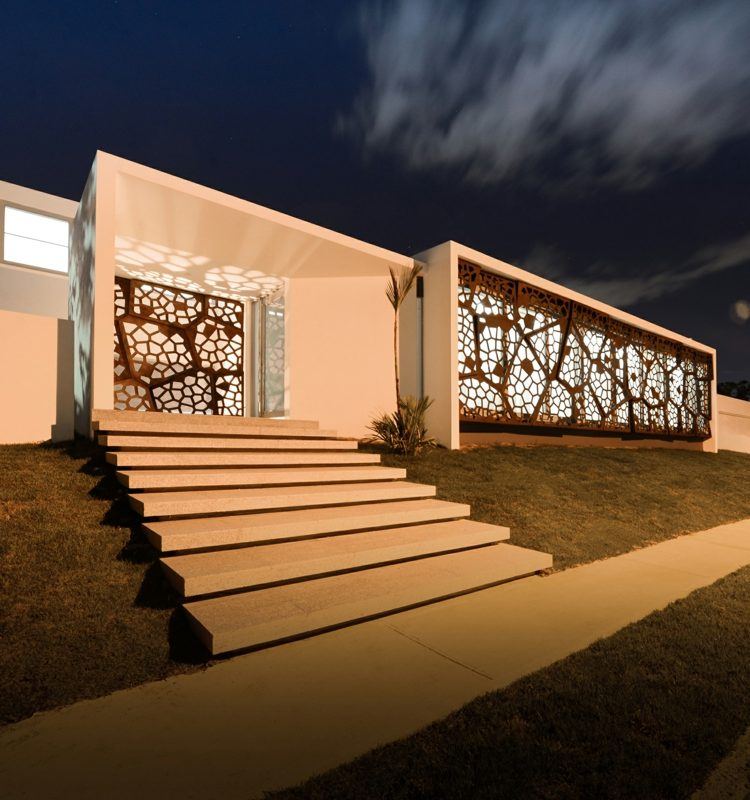 corten steel-privacy screen-gardenia-wall-zdobenie-puerto-rico-design