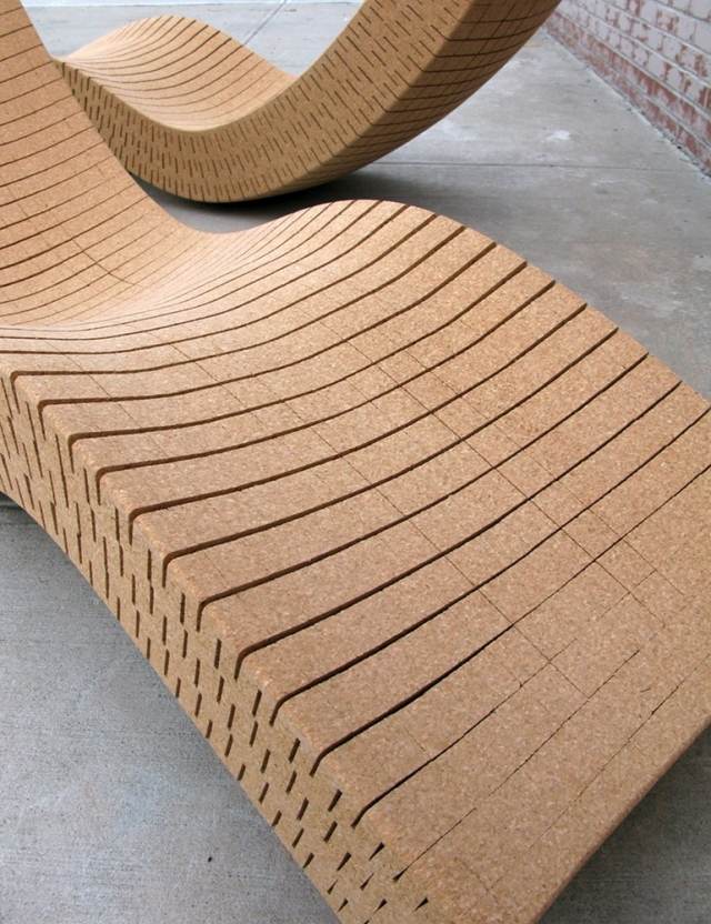 moderné lehátko korkový sedací nábytok ergonomická plocha na ležanie