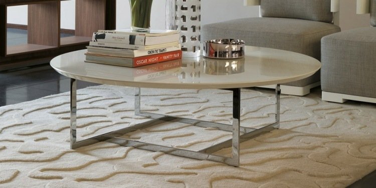 Konferenčný stolík vysoký lesk v bielom ráme-chróm-hravý-pod-jednoduchú-poradu-Giuseppe-Viganò