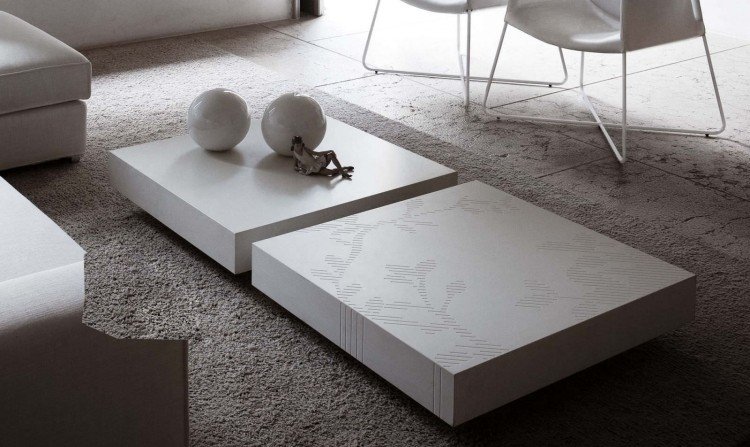 nízke konferenčné stolíky matne biele lakované tiene od Nova Mobili Konferenčný stolík v bielom prevedení-moderne-lakované-SHADOWS-Nova-Mobili