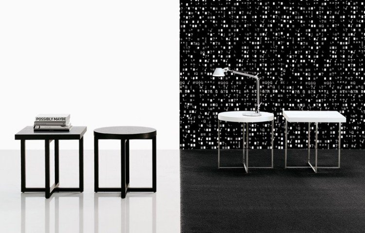 malé príručné stolíky YARD od Poliform konferenčný stolík-biely-dizajn-okrúhly-hranatý-kov-YARD-Poliform