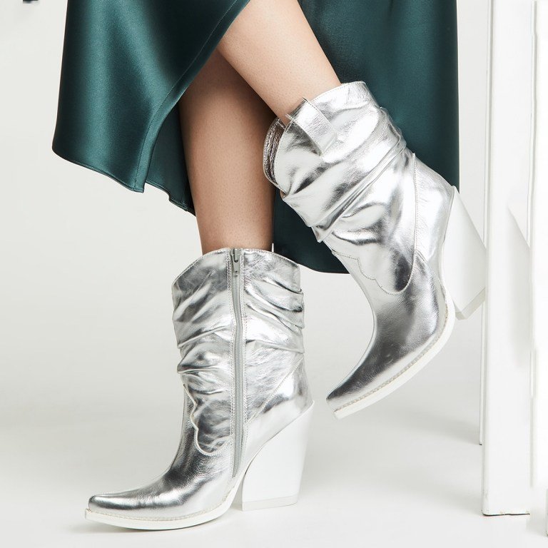 Kovbojské členkové topánky dámske westernové čižmy jesenné módne trendy