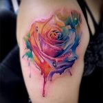 ЦВЕТНИ ТАТУИ # 798 - достойна версия на картината, която може лесно да се използва за преразглеждане и приложение като татуировка с цветна лисица