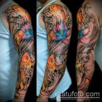 ЦВЕТНИ ТАТУИ # 685 - готина версия на модела, която може успешно да се използва за трансформиране и прилагане като цветни татуировки на крака