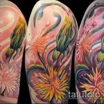 COLORED TATTOOS # 11 е готина версия на модела, която може успешно да се използва за усъвършенстване и прилагане като цветни пеперуди татуировки