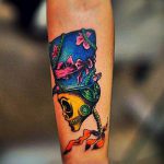 ЦВЕТНИ ТАТУИ # 271 - изключителна версия на модела, която може успешно да се използва за преразглеждане и нанасяне като цветни татуировки на крака