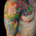 ОЦВЕТЕНИ ТАТУИ # 157 - готина версия на модела, която може успешно да се използва за обработка и нанасяне като цветна роза за татуировка