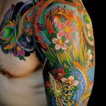 ЦВЕТНИ ТАТУИ №196 - достойна версия на модела, която може успешно да се използва за трансформиране и прилагане като цветни татуировки за момичета