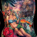 COLORED TATTOOS # 548 - уникална версия на модела, която може да се използва добре за трансформиране и нанасяне като роза за цветна татуировка