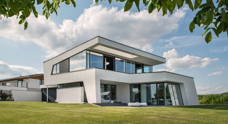 prehľad moderných tvarov striech - mierne sklonená monopitchová strecha tvary strechy-strecha-strecha-šikmá-šikmá-strecha-tvar-moderné-obrázky