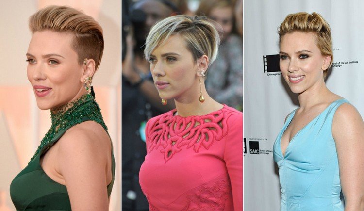 Nechajte narásť podrezaný účes - prechodné účesy od Scarlett Johansson Dámske prechodné účesy na podrezanie-šikmé-pony-great-scarlett-johansson