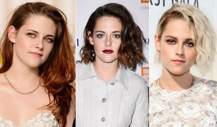 Dámske prechodné účesy na blond - Kristen Stewart damske-prechodne ucesy-z-dlhych-na-kratke-bobove ucely-stredna rozchod-kristen-stewart