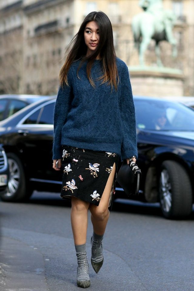 Sukňa jesenných trendov sopcken modrá Trends sukňa sopcken modrý rolák