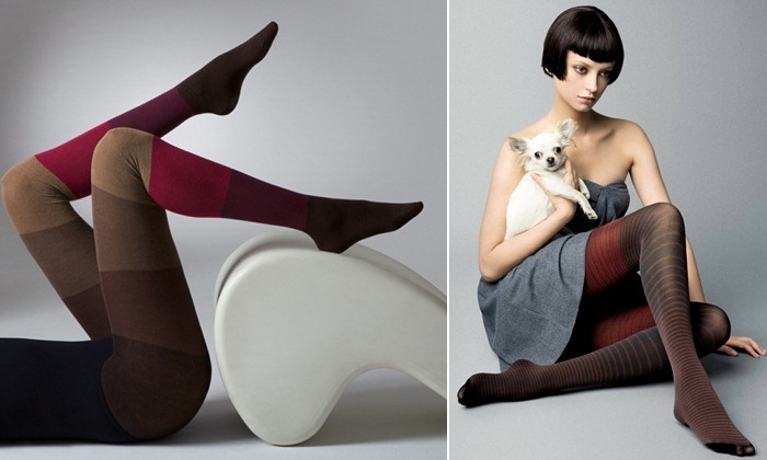 Dámske pančuchové nohavice s geometrickým vzorom Nápady na geometrický vzor pančuchových nohavíc