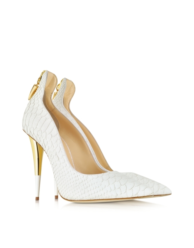 lodičky biela krokodília koža optika zlaté prvky lodičky-biely-krokodíl-koža-optika-zlaté prvky