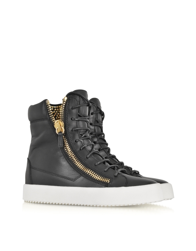 giuseppe-zanotti-2014-tenisky-čierna-zlatá-farba-na zips