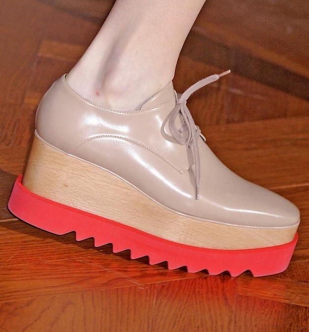 Dámska obuv na platforme v nahých farbách na podrážke Stella-McCartney-Winter-2015 Stella-McCartney-Winter-2015-Trends-platform-shoes-nude-color-pink-with-grippy sole