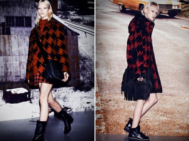 S koženou taškou na okraji a ako taška cez rameno z mäkkej kože Kabelky v mestskom štýle-so strapcami-vzorovaný kabát