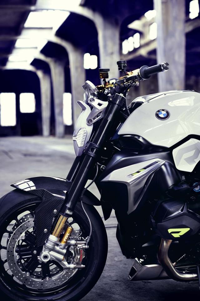 Motocykel so spojlerom a aerodynamickým tvarom - nový koncept od BMW predné pneumatiky s riadením bmw-roadster