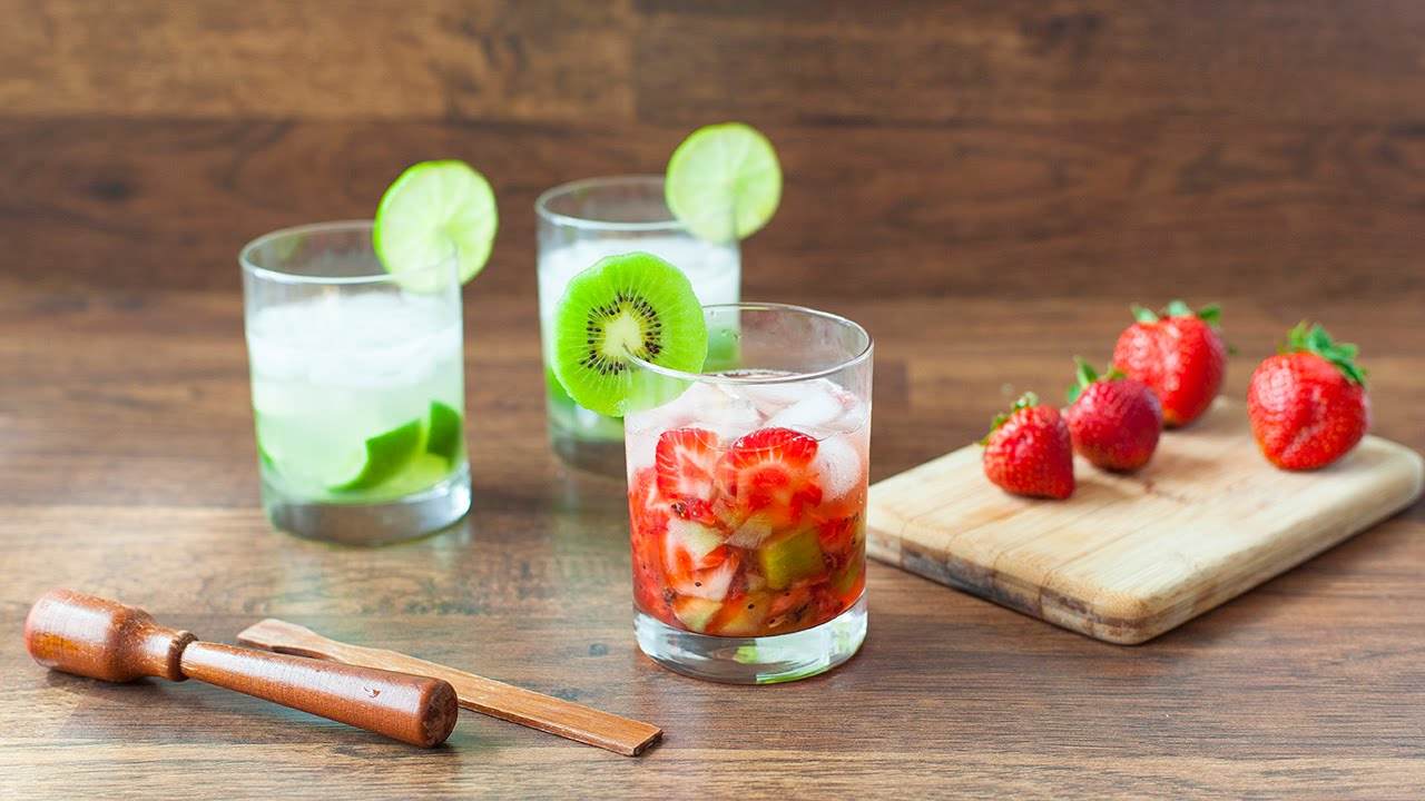 Jahodový recept Caipirinha Kiwi Brazília Vyrobte si letné koktaily sami