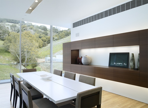 praktické riešenie riešenia most vily jedáleň minimalistická architektúra - moderný dom