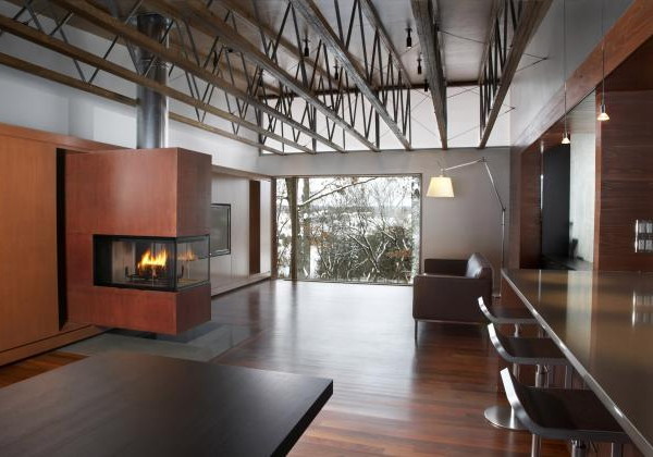 štýlový moderný interiér v obývacej časti