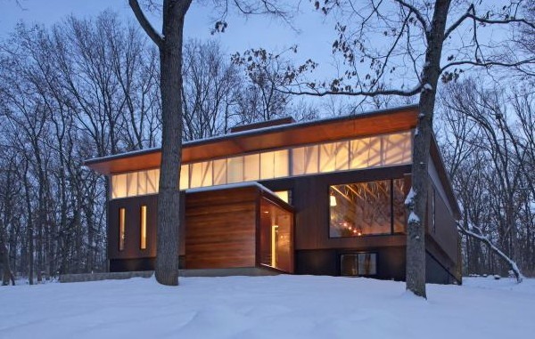 moderný dizajn vidieckeho domu - železný dom