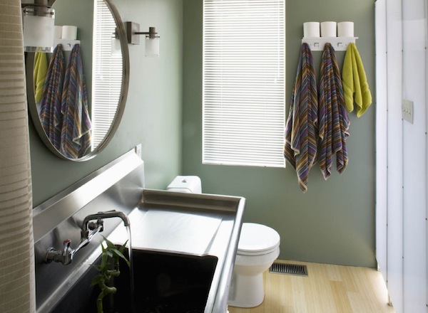 Závesné nerezové umývadlo Drez-Design-Nerezová oceľ-Okrúhla stena-Zrkadlo-Nápady-Design