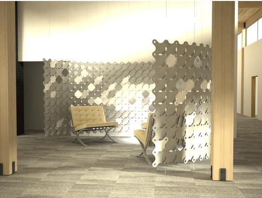 Deliaci systém miestnosti 3Form ditto crema