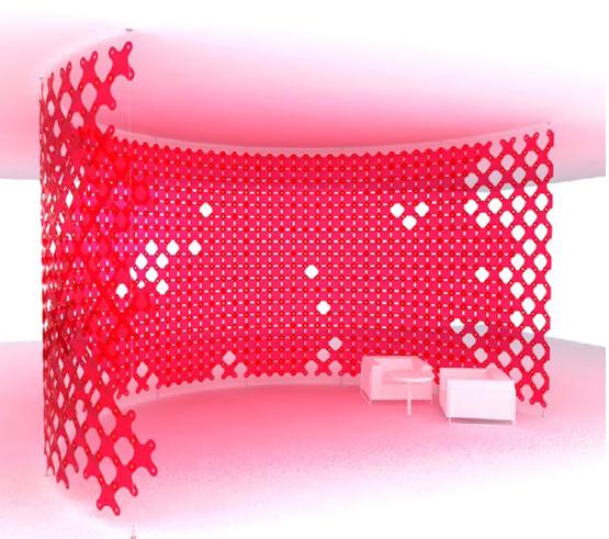 Systém rozdeľovača miestností z 3Form ditto rot