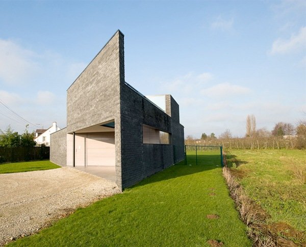 minimalistická architektúra so vzrušujúcim tvarom