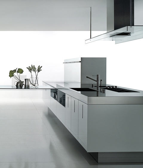 biela luxusná zóna dizajnu kuchyne od Boffi biela kuchynská dizajnová zóna od Boffi