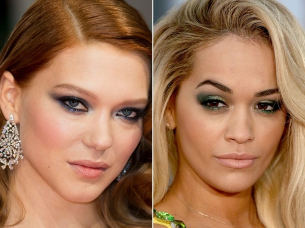 Profesionálne nápady na líčenie očných tieňov tmavomodré