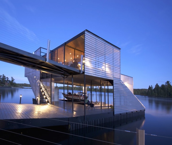 Moderný dizajnový hausbót Moderný dizajn - lodný dom