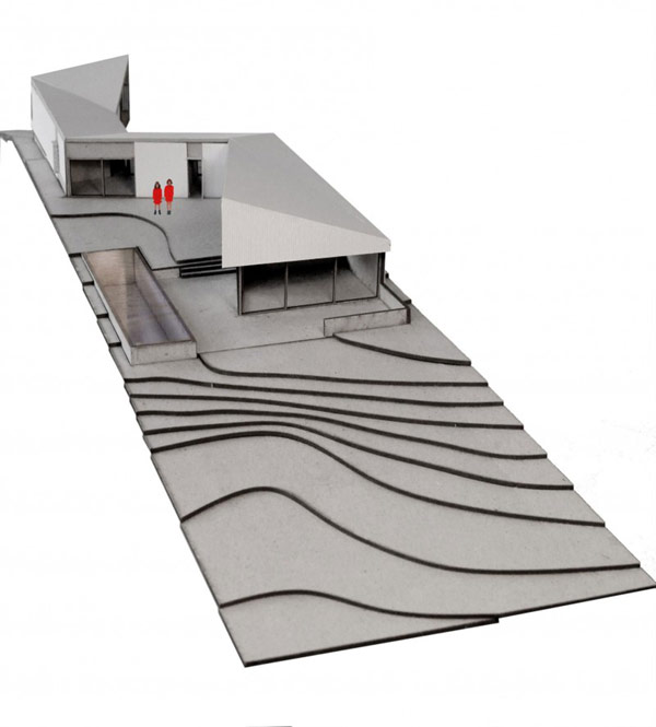 moderný rodinný dom s elegantným dizajnom zhora