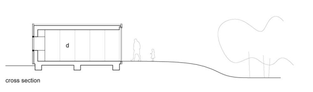 bočný pohľad v reze Mirror-House holandsko Johan Selbing