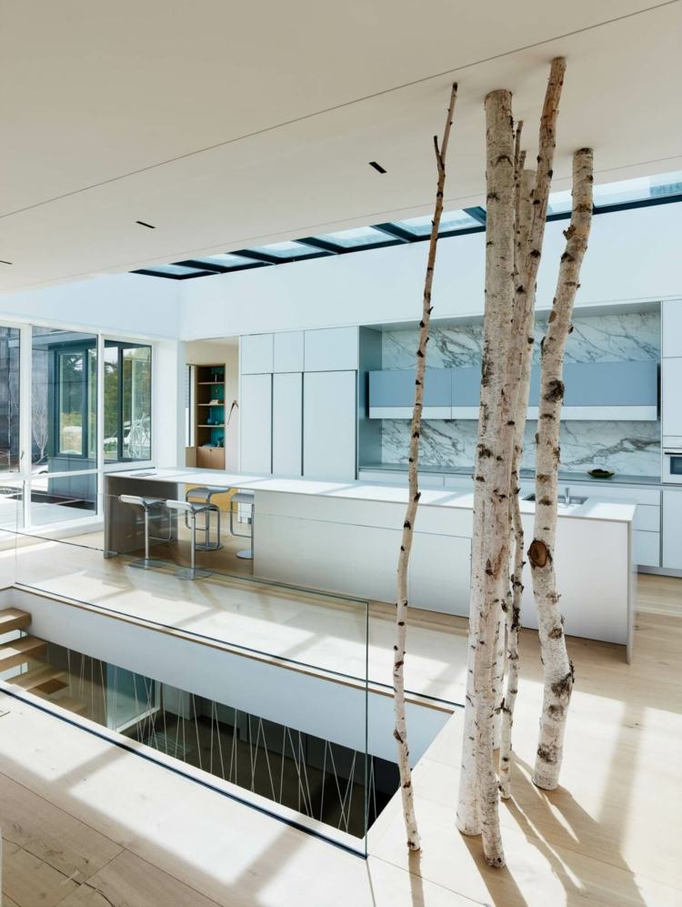 moderné sklenené zábradlie deco-breza-konáre-kuchyňa