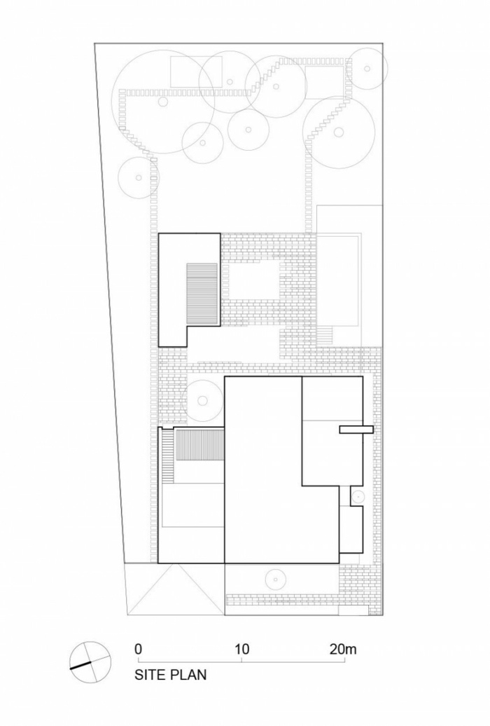 pôdorys projektu záhrada c dom parazit štúdio