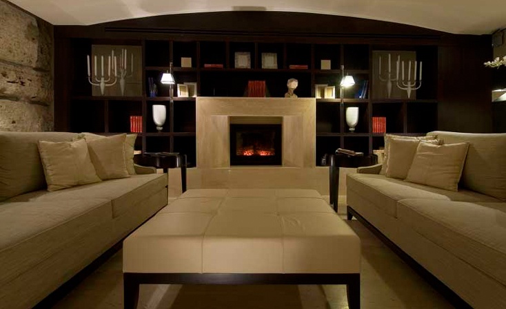 moderný interiérový dizajn Obývacia izba hotela St George moderný interiérový dizajn obývacej izby Hotel St George