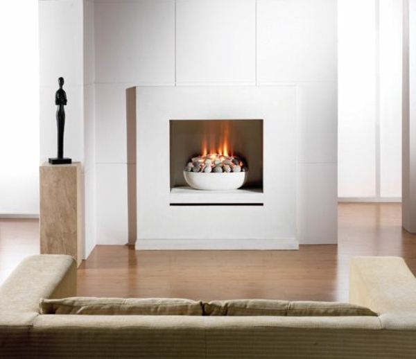 kamene v modernom dizajne na dekoráciu krbu