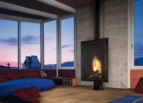 Drevené moderné dizajnérske nápady betónová stena