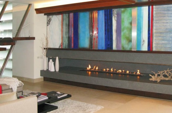 otvorené krásne ohnivé dekoračné sklo