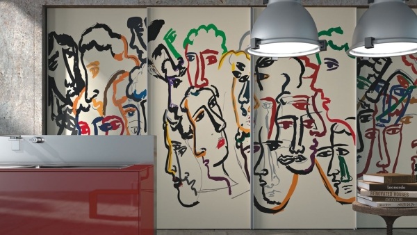 moderný dizajn kuchyne Taliansko valcucine kresby diapozitív