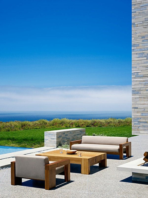 minimalistický záhradný nábytok a ohnisko minimalistický záhradný nábytok a ohnisko