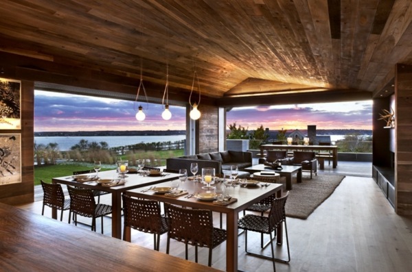 Moderný jedálenský kút Jedáleň v dome Loci