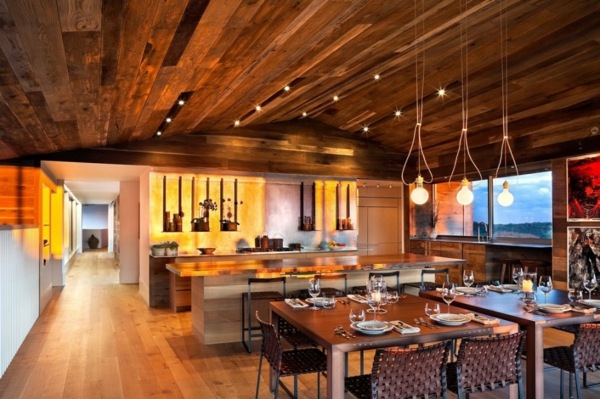 Kuchyňa v modernom dome s atraktívnym osvetlením Kuchyňa v dome Genius Loci
