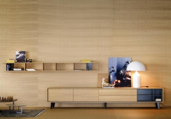 moderný príborník Aura TREKU drevené retro kúzlo