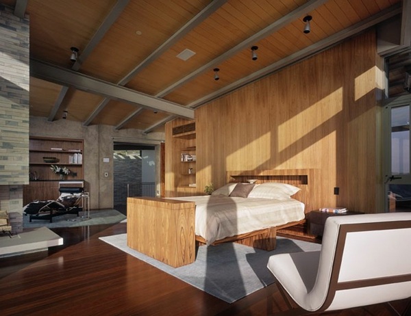 Luxusná drevená architektúra spální